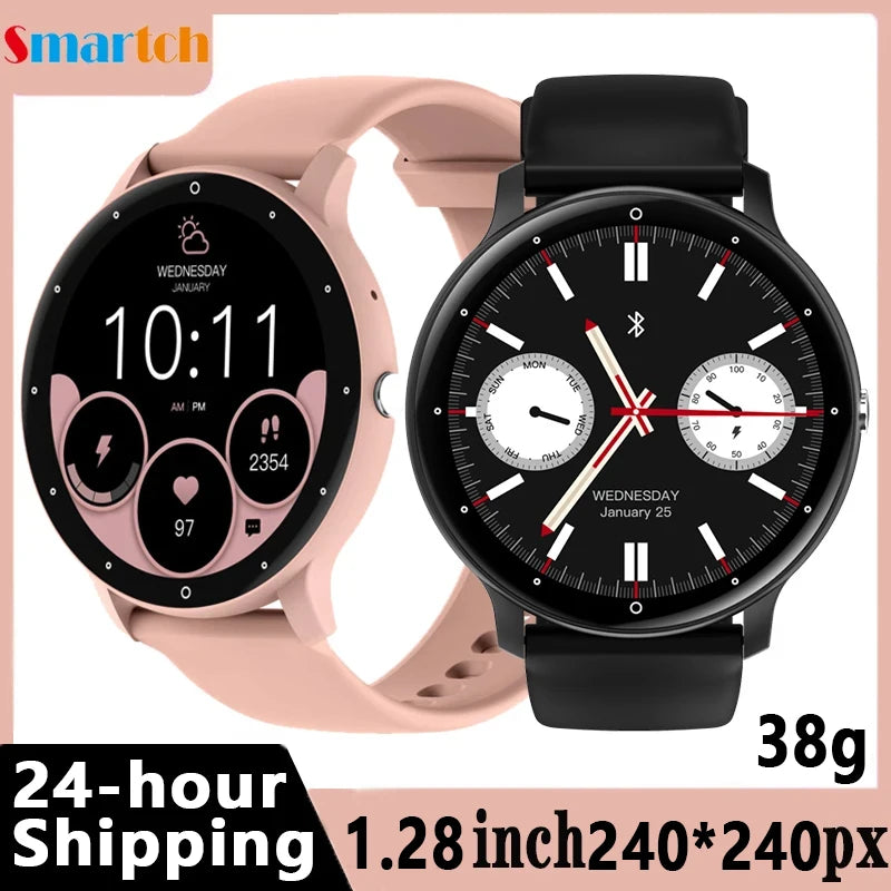 2024 New 1.28" Men Women Blue Tooth Call Smart Watches Wholesale Sports Fitness Health Monitor Heartrate Waterproof Smartwatch