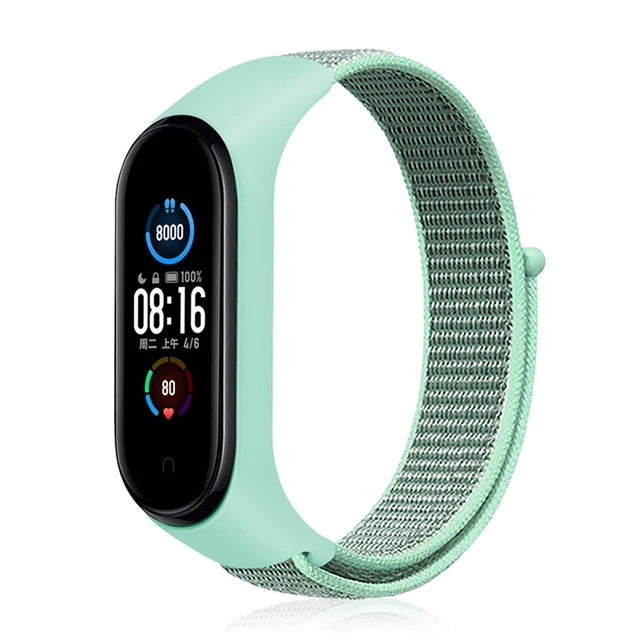 Suitable for Mi Band 3 4 5 Nylon Sports Band Wrist Strap Mi Band 3 4 5 Wrist Strap Suitable for Wrist Strap Wrist Strap