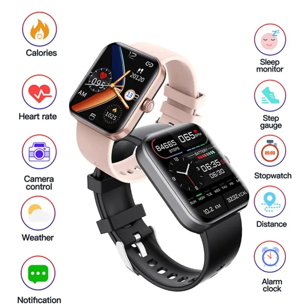 2024 F57L Smart Watch Men 24 Hour Heart Rate Sleep 50+ Sport Temperature Monitoring Sport 1.91 Inch Touch Screen Smartwatch