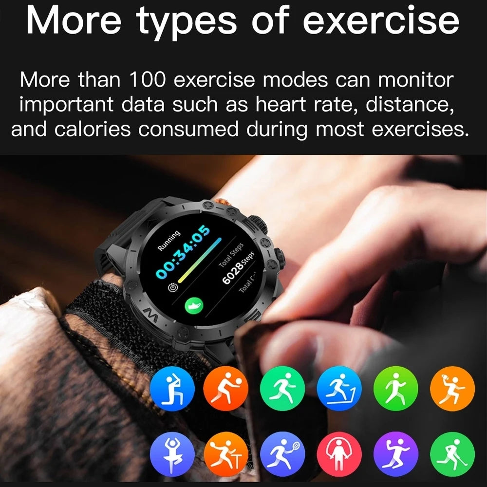 2024 New GPS Outdoor Fitness SmartWatch Men AI Voice Bluetooth Call Heart Rate Blood Pressure IP68 Waterproof Sports Smart Watch