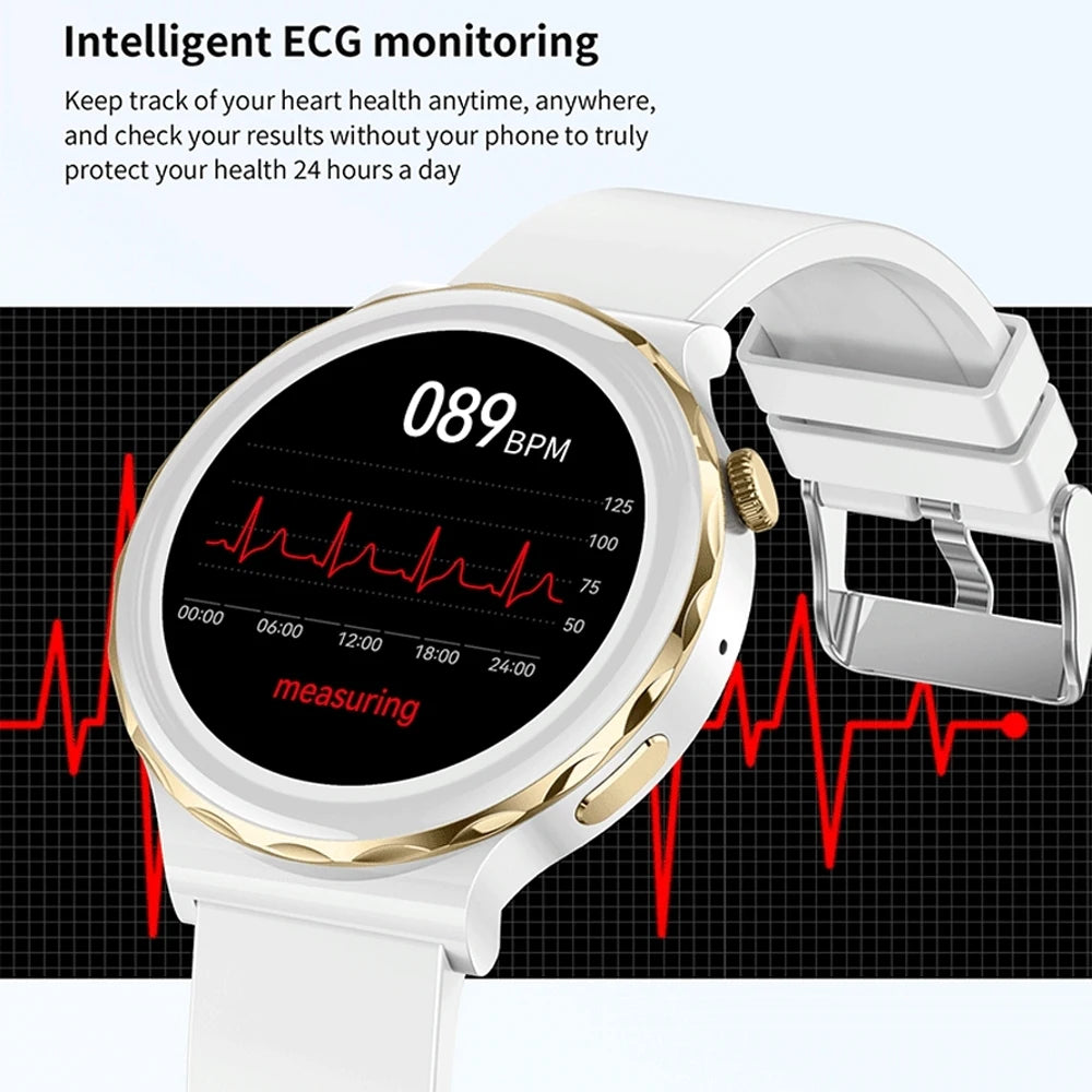 2024 New ECG+PPG Bluetooth Call Smart Watch Women For Android IOS Watch 3 HD Sreen Custom Dial IP68 Waterproof Ladies Smartwatch