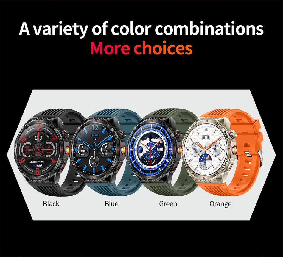 For Huawei Xiaomi New Smart Watch Men 1.85 inch LED Flashlight Infrared Laser Watches Heart Rate Bluetooth Call SmartWatch 2024