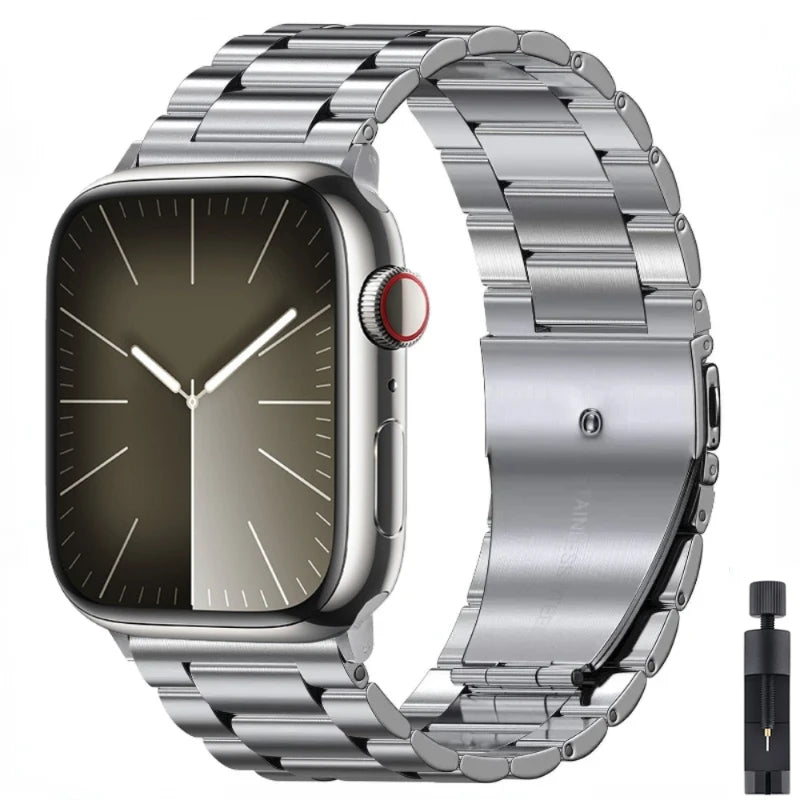 Metal strap For Apple watch 9 8 7 45mm 41mm Ultra/2 49mm Stainless steel luxury wristband For Series 6 5 4 3 2 SE 44mm 42mm 40mm