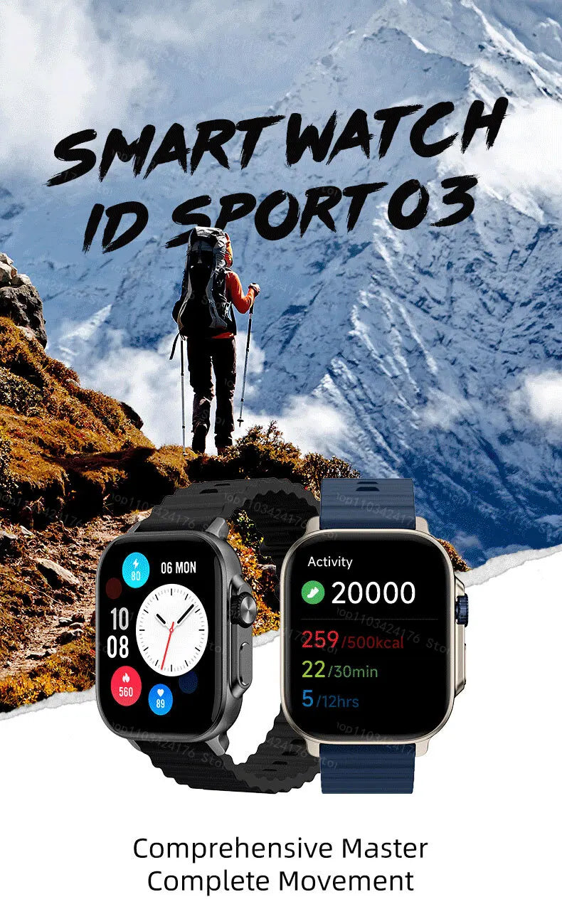 2024 Sports Smartwatch 2.01" Alexa Watch for Men Women Pedometer PPG Waterproof IP68 Swimming Bluetooth Bracelet Sport Outdoor