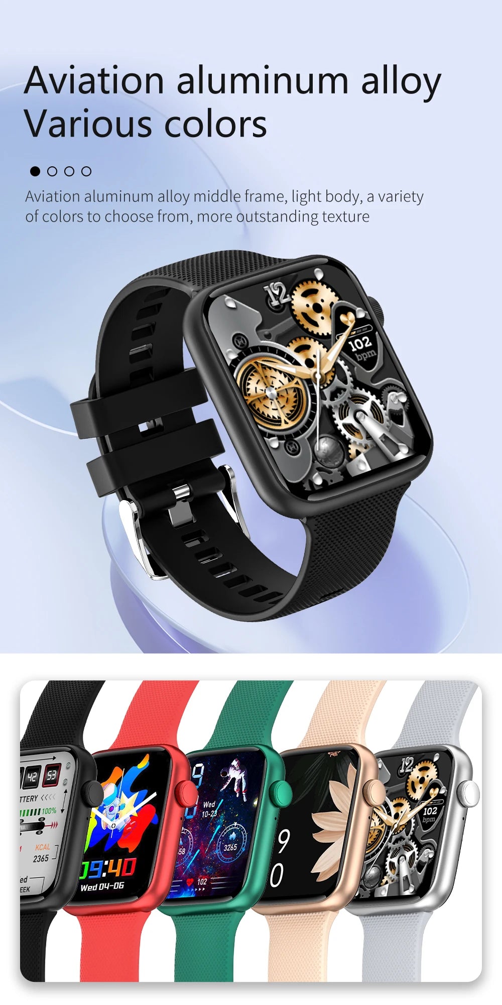 2024 New HT15 Smart Watch Bluetooth Call 1.85inch Heart Rate Blood Pressure Fashion Women Men Fitness Tracker Sports Smartwatch