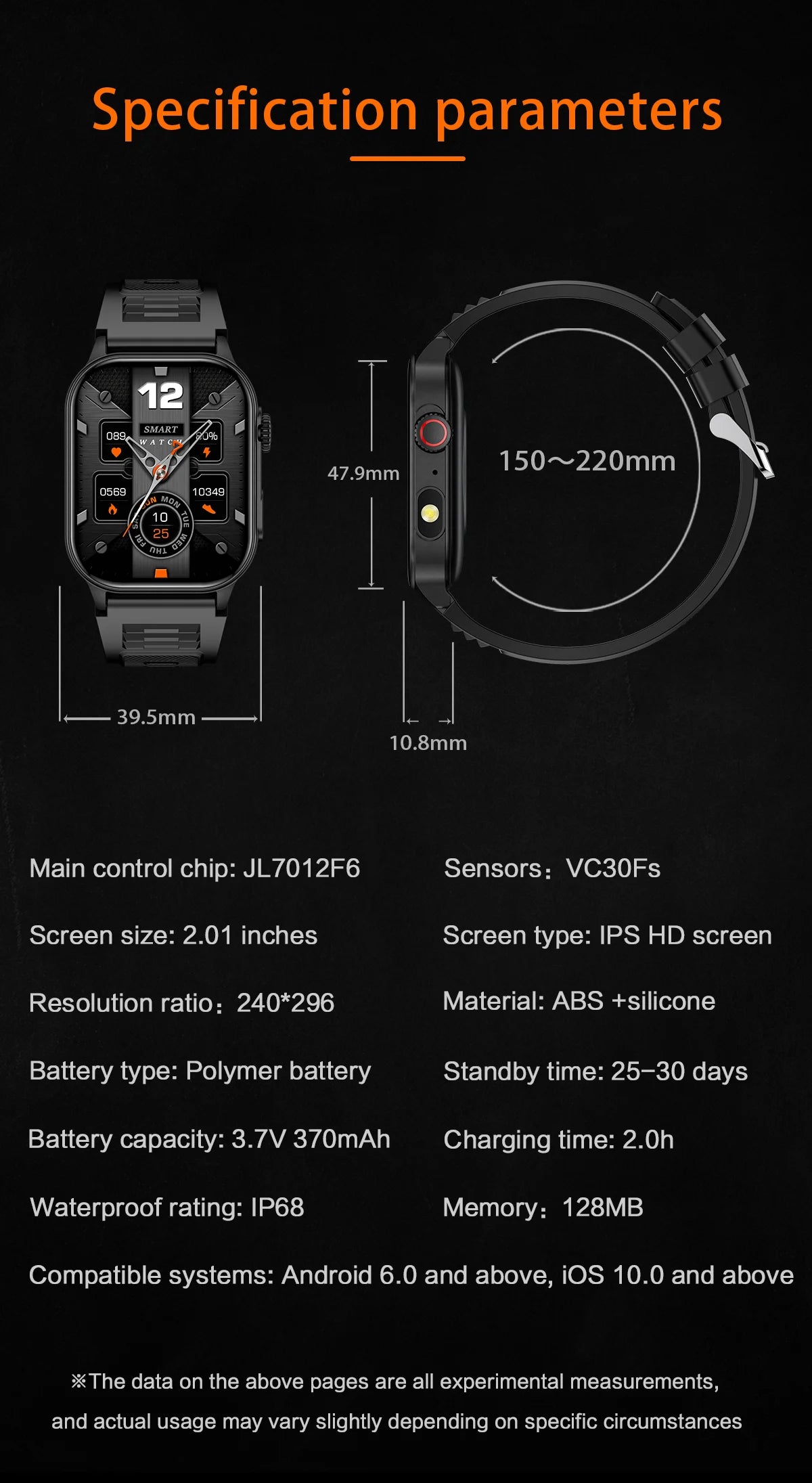 2024 New Sports Smart Watch Men 2.01-Inch 240*296 HD Touch Screen 370 MAH High Voltage Ultra-Iarge Capacity Battery smartwatch