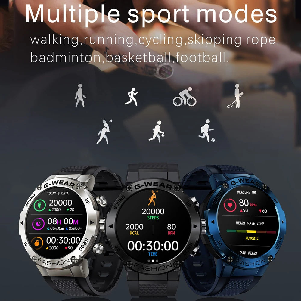 2024 Men Smart Watch Blue Tooth Call 1.32 IPS 360*360 HD Screen Sports Smartwatch Fitness Tracker 380mAH Music Waterproof Clock