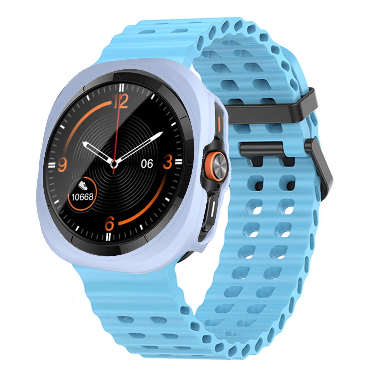 Case+Strap for Samsung Galaxy Watch 7 Ultra 47mm Sport Silicone Band Bracelet PC Case Protective Cover for Galaxy Watch 7 Ultra