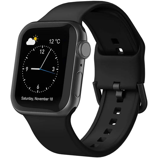 Silicone Strap for Apple Watch Band 45mm 44mm 42mm 41mm 40mm Sport Bracelet Belt IWatch Ultra 2 49mm 9 8 7 6 5 4 SE Accessories