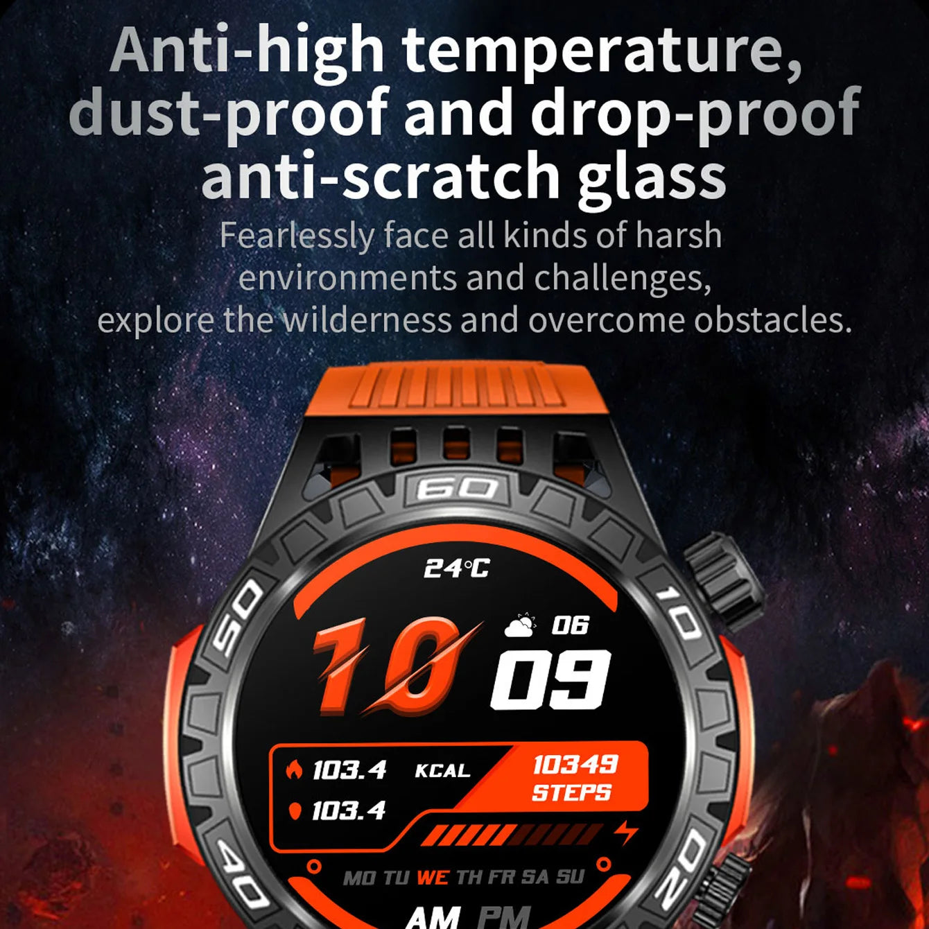 2024 Original Smartwatch Smart Watches for Men Wristwatch 1.46" HD Screen Make/Answer Calls Flashlight Outdoor Compass