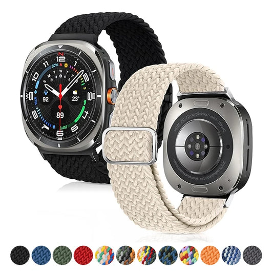 For Samsung Galaxy Watch Ultra Band 47mm accessories Adjustable Nylon Braided sport bracelet correa Galaxy watch 7 Ultra Strap