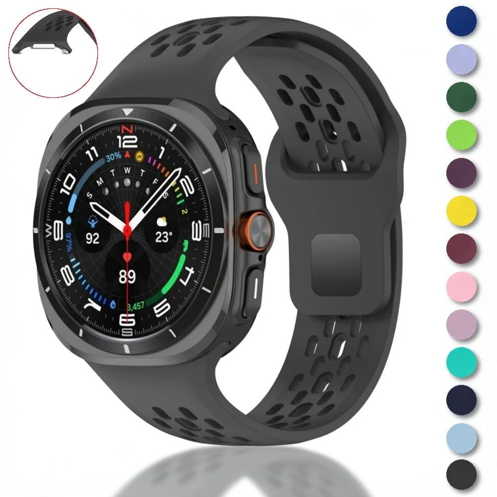 Breathable Silicone Strap for Samsung Galaxy Watch 7Ultra 47mm Sport Bracelet Watchband for Samsung Galaxy Watch Ultra 47mm Band