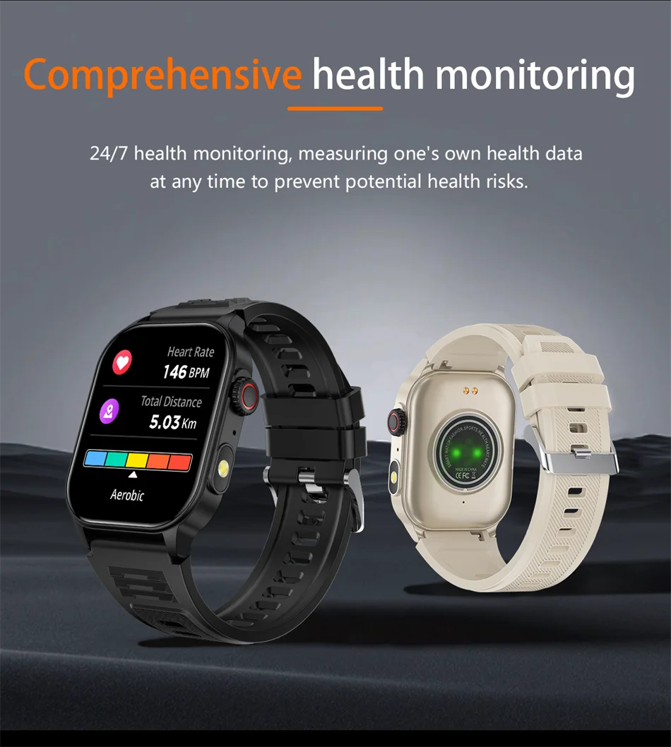 2024 New LIGE Outdoor Sports Smart Watch Men 2.02"HD Screen Smartwatch Bluetooth Call Heart Rate Sleep Track Waterproof Watches