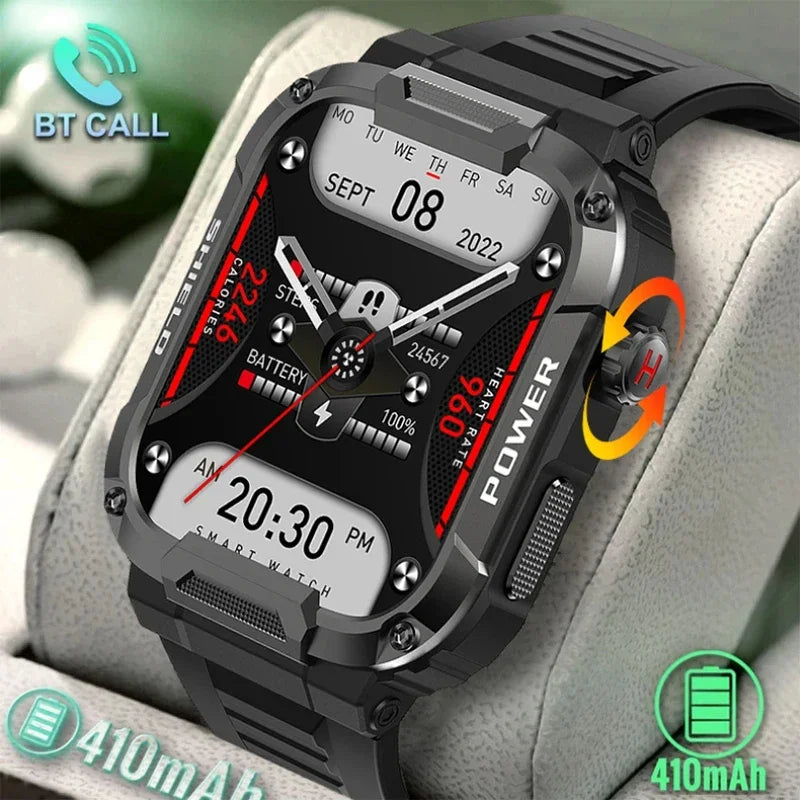 2024 New Smart Watch Men 2.05 Inch 410mAh Fitness Tracker Custom Dial Heart Rate IP68 Waterproof Bluetooth Call Sport Smartwatch