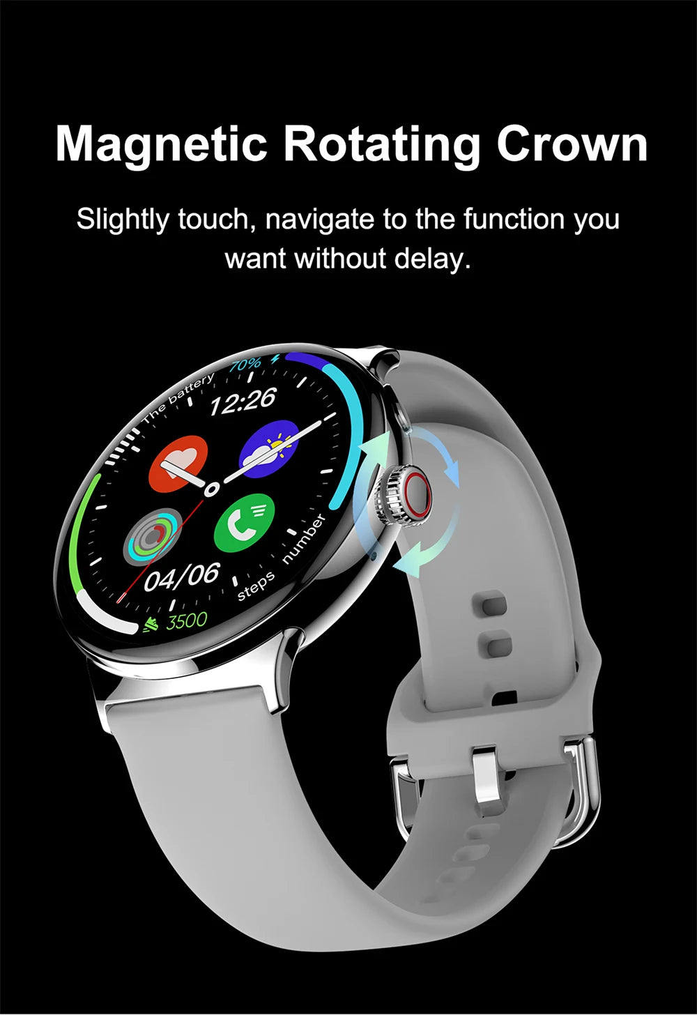 KAIMORUI Smart Watch LA99 Pocket Watch 2 in 1 AMOLED Bluetooth Call Heart Rate Health Monitor Tracker Men Women Smartwatch 2024