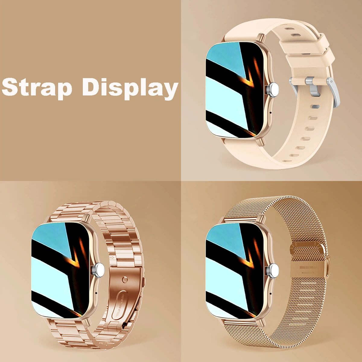 Square Smart Watch Women Men Smartwatch Touch Dial Call Music Smartclock For Android IOS Fitness Tracker Sport Smart-watch