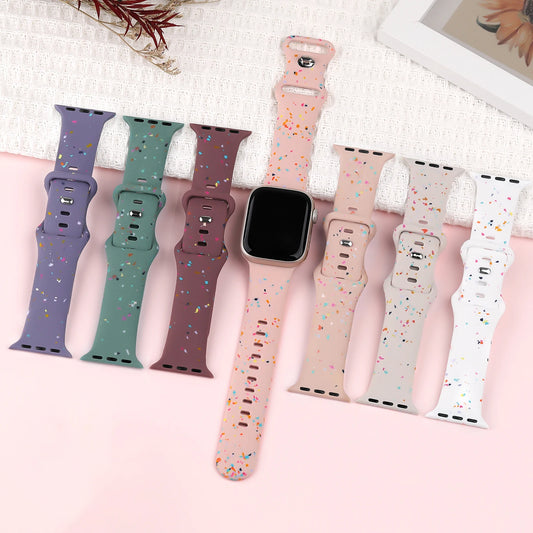 Silicone Strap For Apple Watch Band 45mm 44mm 41mm 40m 38mm 42mm 49mm Soft Sport Bracelet iwatch Series 9 SE Ultra 2 8 7 6 5 4