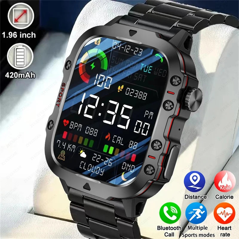 For Xiaomi Rugged Military GPS Smart Watch Men AMOLED HD Screen Heart Rate Bluetooth Call Waterproof Outdoor SmartWatch 2024 New