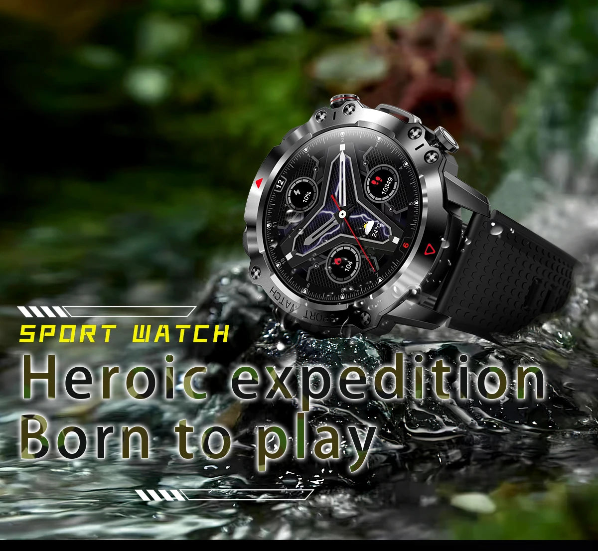 IP67 Waterproof Smart Watches Bluetooth Call Smartwatch Men 1.39 Inch 360*360 HD Screen 100+ Sport Mode for Android IOS 2024