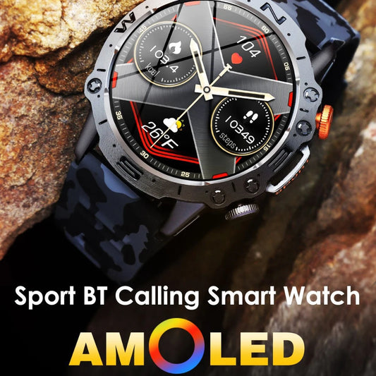 Smart Watch 2024 AMOLED HD Screen Clock Bluetooth Call Outdoor Sports Waterproof Long Life Smartwatch for Men Women for Xiaomi