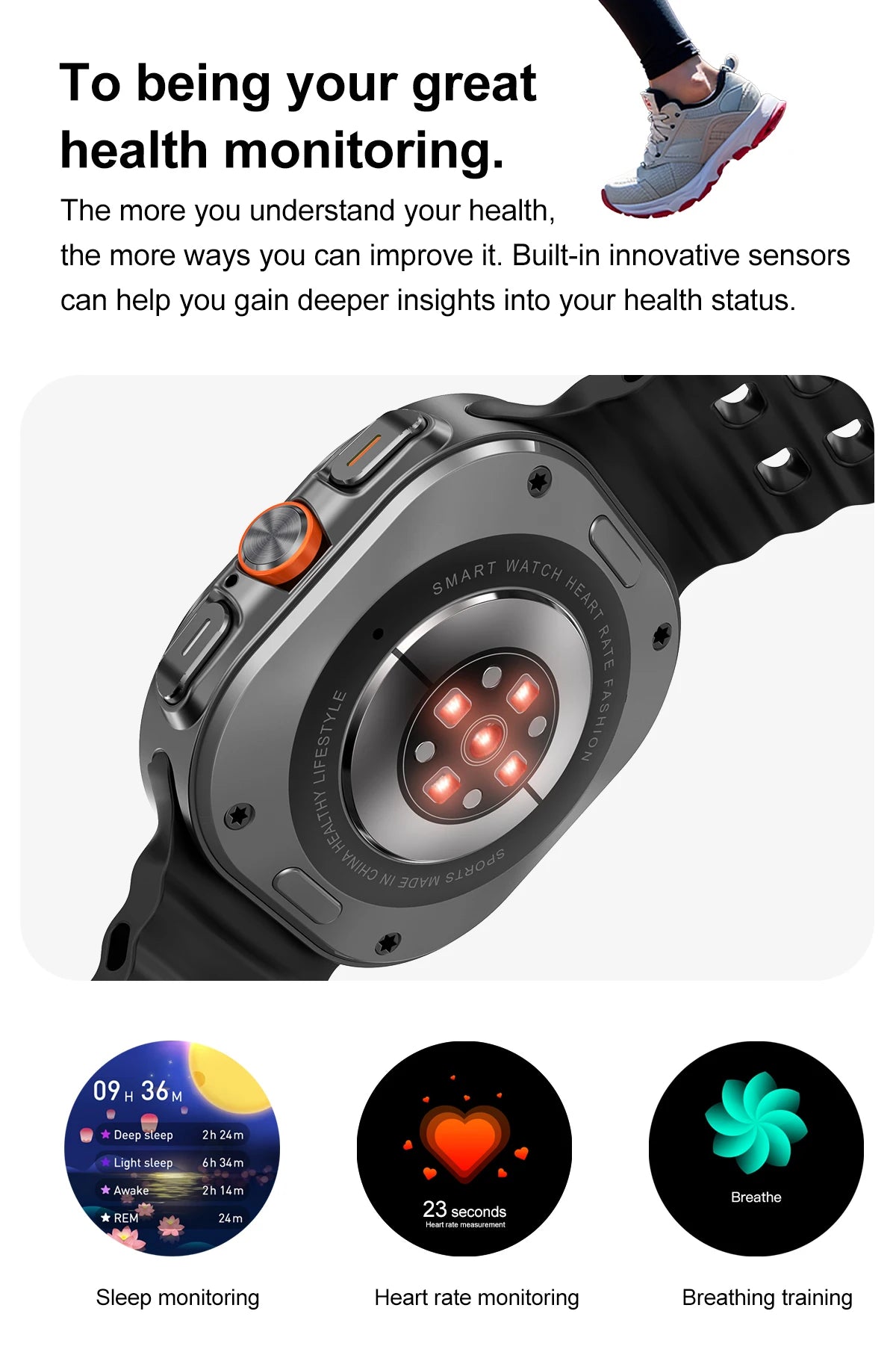 2024 DT Watch Ultra Smartwatch Man Woman 32GB Memory Compass Heart Rate Fitness Sport Smartwatch For ios Android Bluetooth Call