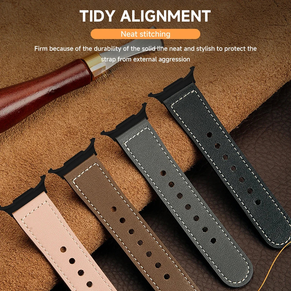 Leather Strap for Samsung Galaxy Watch Ultra 47mm Wristband Bracelet for Galaxy Watch 7 Ultra 47mm Smartwatch Band Accessories