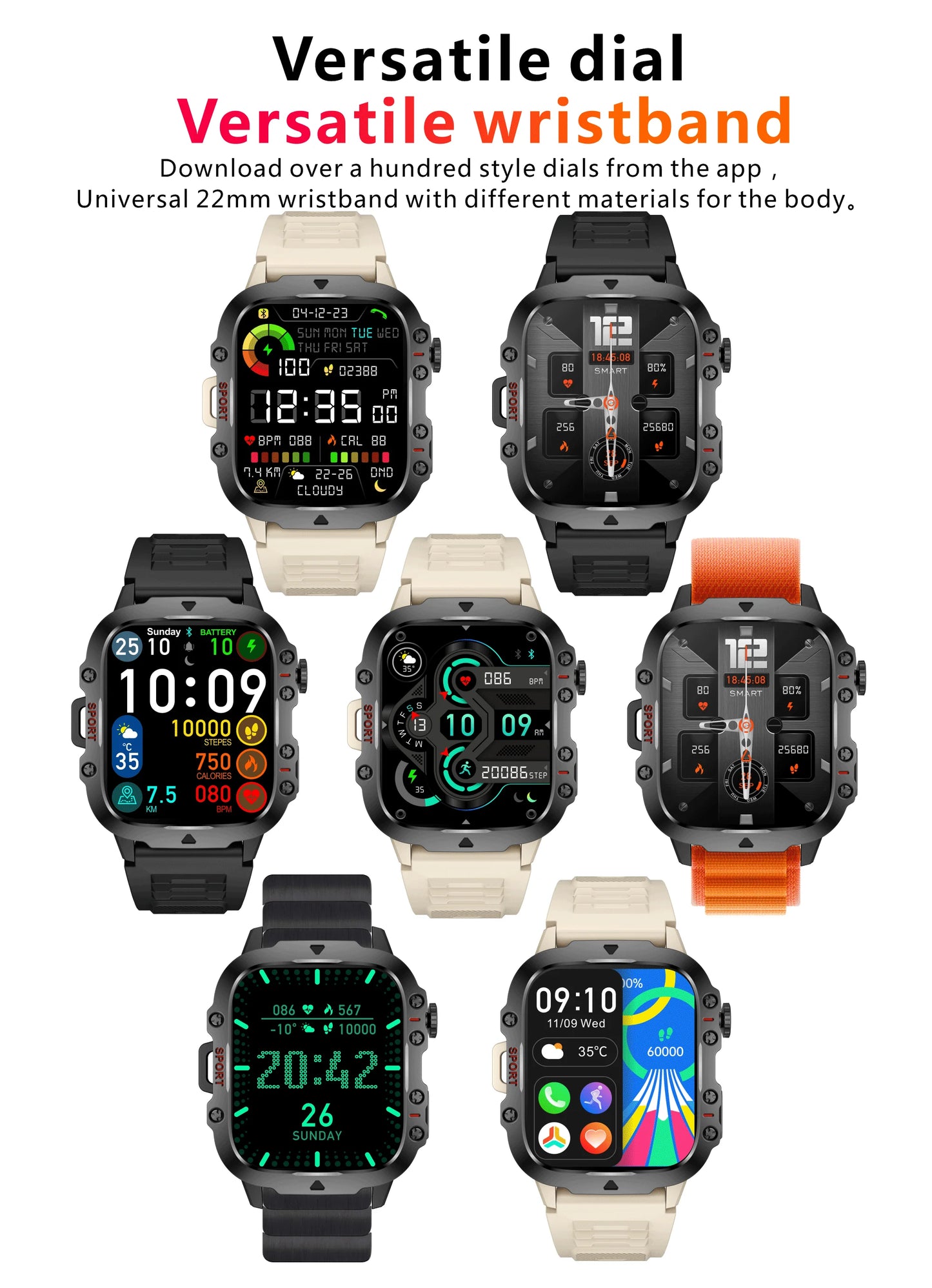 2024 New Smart Watch 1.96" Screen 420 MAh Bluetooth Call Voice Assistant Watch Sports Fitness 3TAM Waterproof Smartwatch For Men