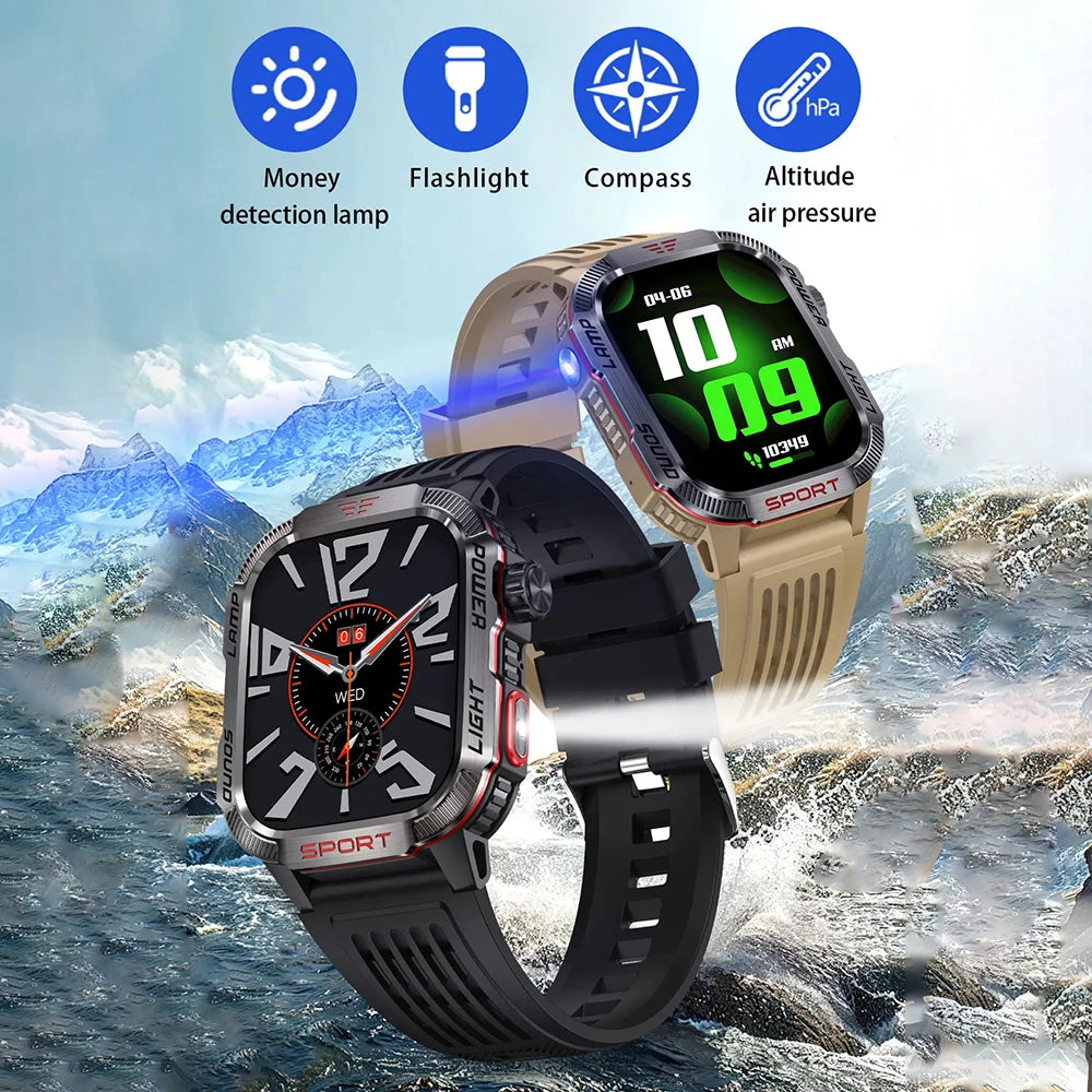 Smart Watch Men For Android IOS Heart Rate Sleep Monitoring IP68 Waterproof Outdoor Sports Fitness Ai Voice SmartWatch 2024 New