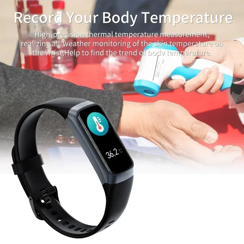 Xiaomi Amoled Smart Watch Men 2024 Smart Band Women Heart Rate Blood Smartwartch Waterproof Smart Bracelet Sport Fitness Tracker