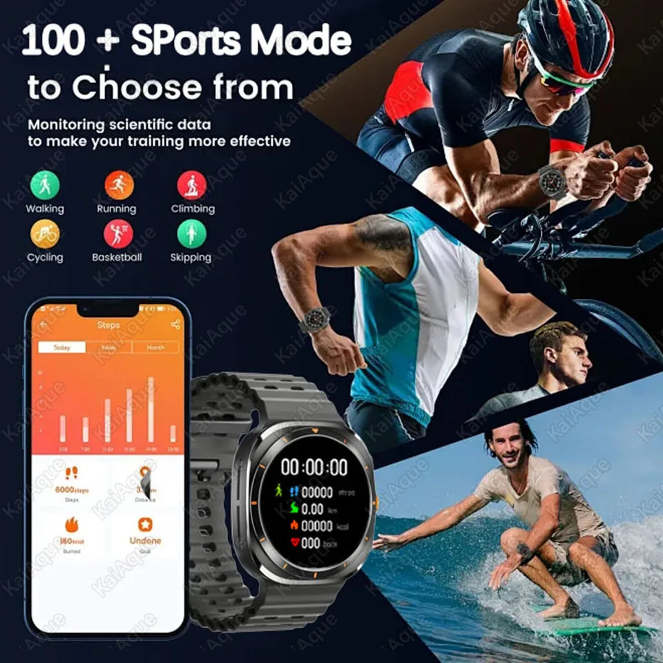 2024 New GPS For Samsung Galaxy Watch 7 Ultra AMOLED Compass Smart Watch Men NFC Bluetooth Call Track Waterproof Men Smartwatch