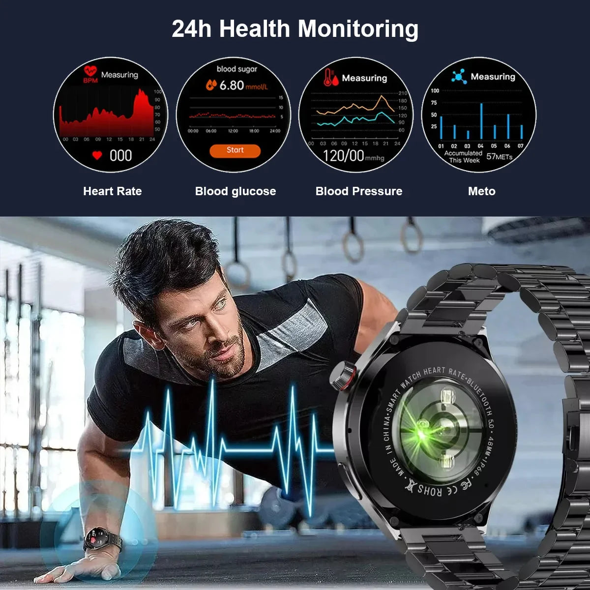 2024 New GT4 Pro Smart Watch Men NFC GPS Tracker AMOLED 360*360 HD Screen Heart Rate Bluetooth Call SmartWatch For Huawei Xiaomi