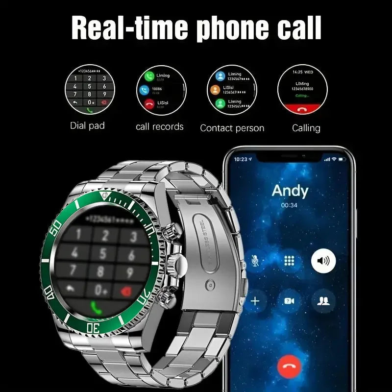 Aiweile AW12 Smart Watch Men 2024 High-end Men's Smartwatch Luxury Bluetooth Call Sports Fitness Wristwatch for Android IOS fit﻿