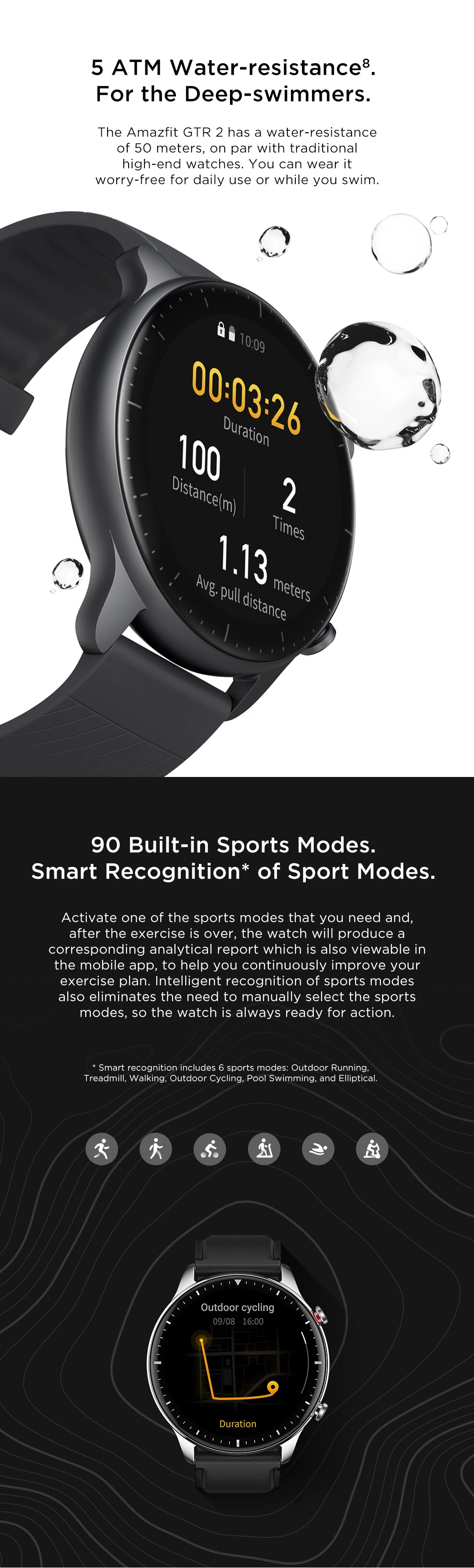 [New Version] Amazfit GTR 2 New Version Smartwatch 46mm  Alexa Curved Bezel-less Design Ultra-long Battery Life Smart Watch