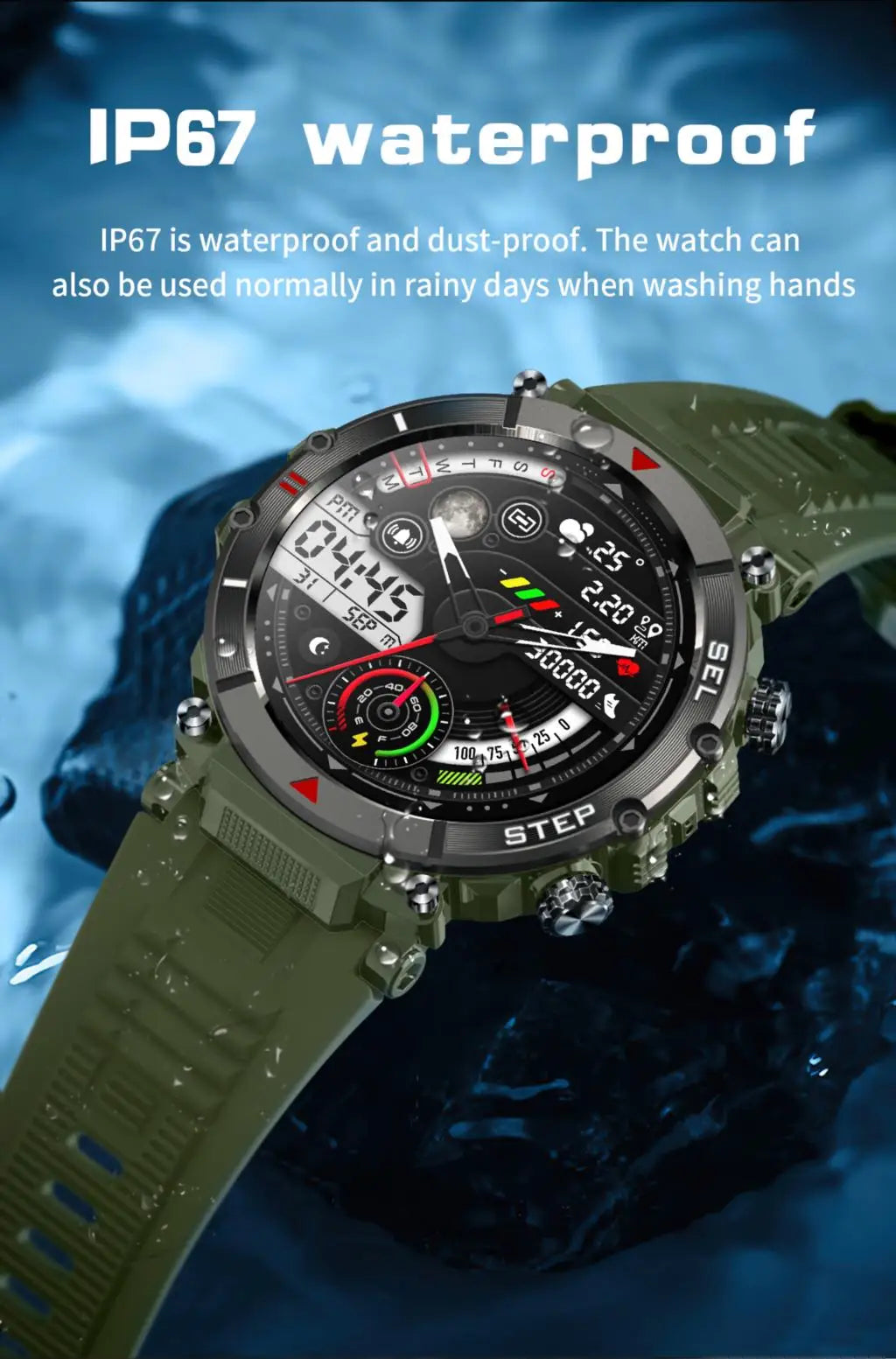 Fitness Smart Watch Health Monitor Bluetooth Call Waterproof Smartwatch Sports Watches for Men Women iPhone Android Phone 2024