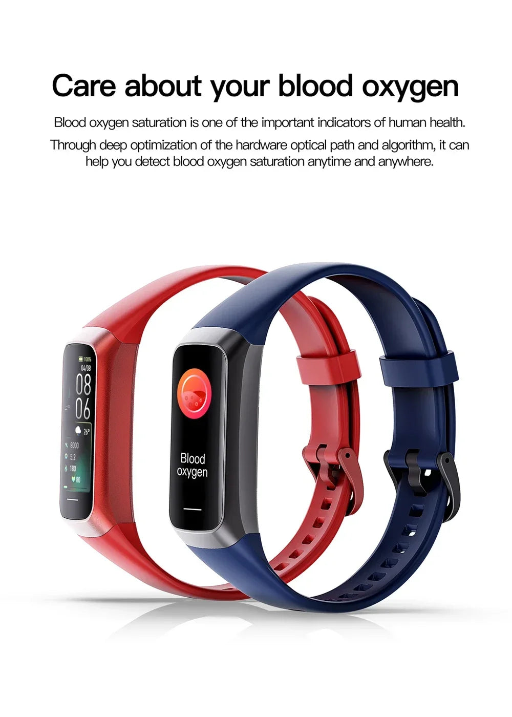 2024 Smart Watch Men Women Smart Bracelet Wristband 1.1 Inch Amoled Heart Rate Waterproof Body Temperature Fitness Tracker Band