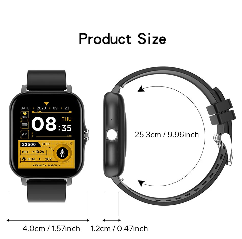 2024 New Bluetooth Answer Call Smart Watch Men 1.69" Full Touch Dial Call Fitness Tracker IP67 Waterproof Smartwatch Man Women