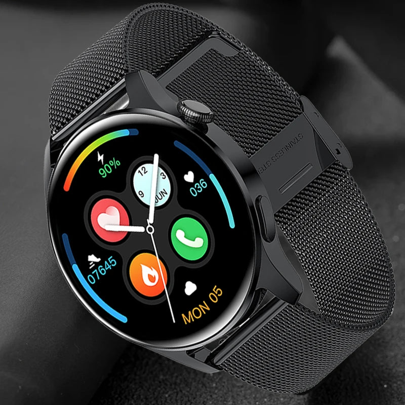 2024 New Bluetooth Call Smart Watch Men Full Touch Sport Fitness Watches Men Waterproof Heart Rate Smartwatch Man Android IOS