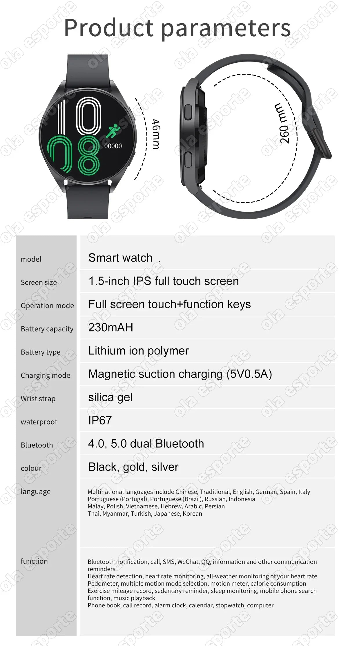 Xiaomi 2024 Galaxy 6 AMOLED Smart Watch Men Blood Glucose Bluetooth Call NFC GPS Tracker Waterproof Men Smart Watch