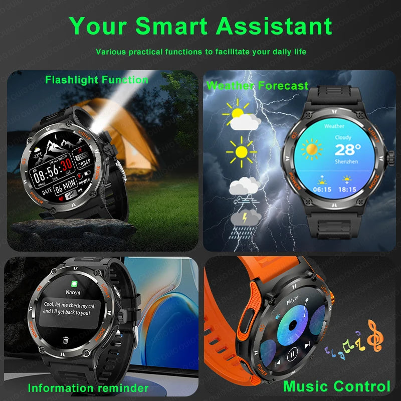 For Huawei Xiaomi GPS Track Smart Watch Men 1.53-Inch Ultra HD AMOLED Screen 500 Mah Battery Bluetooth Call SmartWatch 2024 New