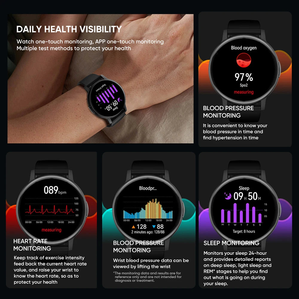 2024 New Bluetooth Call Smartwatch Women Heart Rate Sports Men Watch Fitness Tracker Waterproof Smartwatch Man For Android IOS