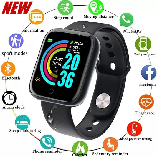 Y68 Smart Watch For Ios Android Women's Men's Children's Smartband Fitness Watches Bracelet Men Smart Watch For Women Smartwatch