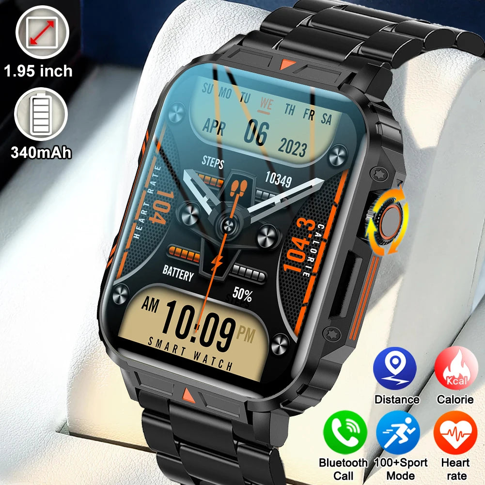 Rugged Military GPS Smart Watch Men AMOLED HD Screen Heart Rate Bluetooth Call Waterproof Outdoor 2024 New For Xiaomi SmartWatch