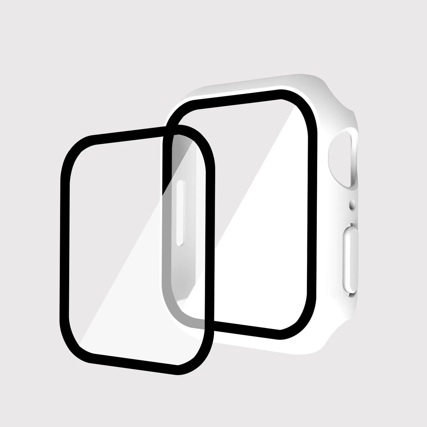 Glass+Cover For Apple Watch case 8 7 6 SE 5 3 iWatch Accessorie Screen Protector Apple watch serie 45mm 41mm 44mm 40mm 42mm 38mm