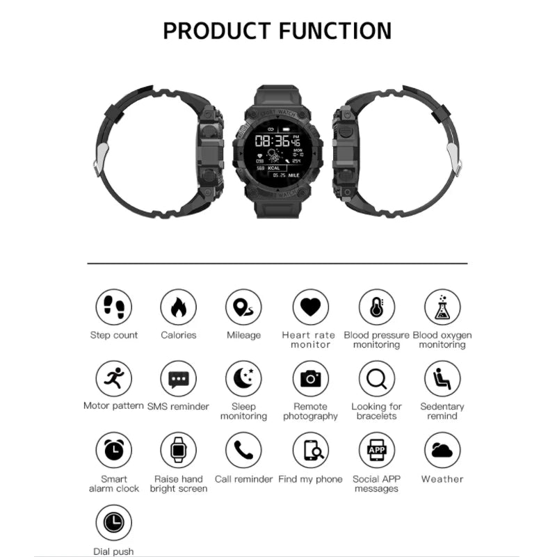 New Smart Watch Men Wome Touch Screen Sports Fitness Bracelets Wristwatch Waterproof Bluetooth Smartwatch FD68S For Android ios