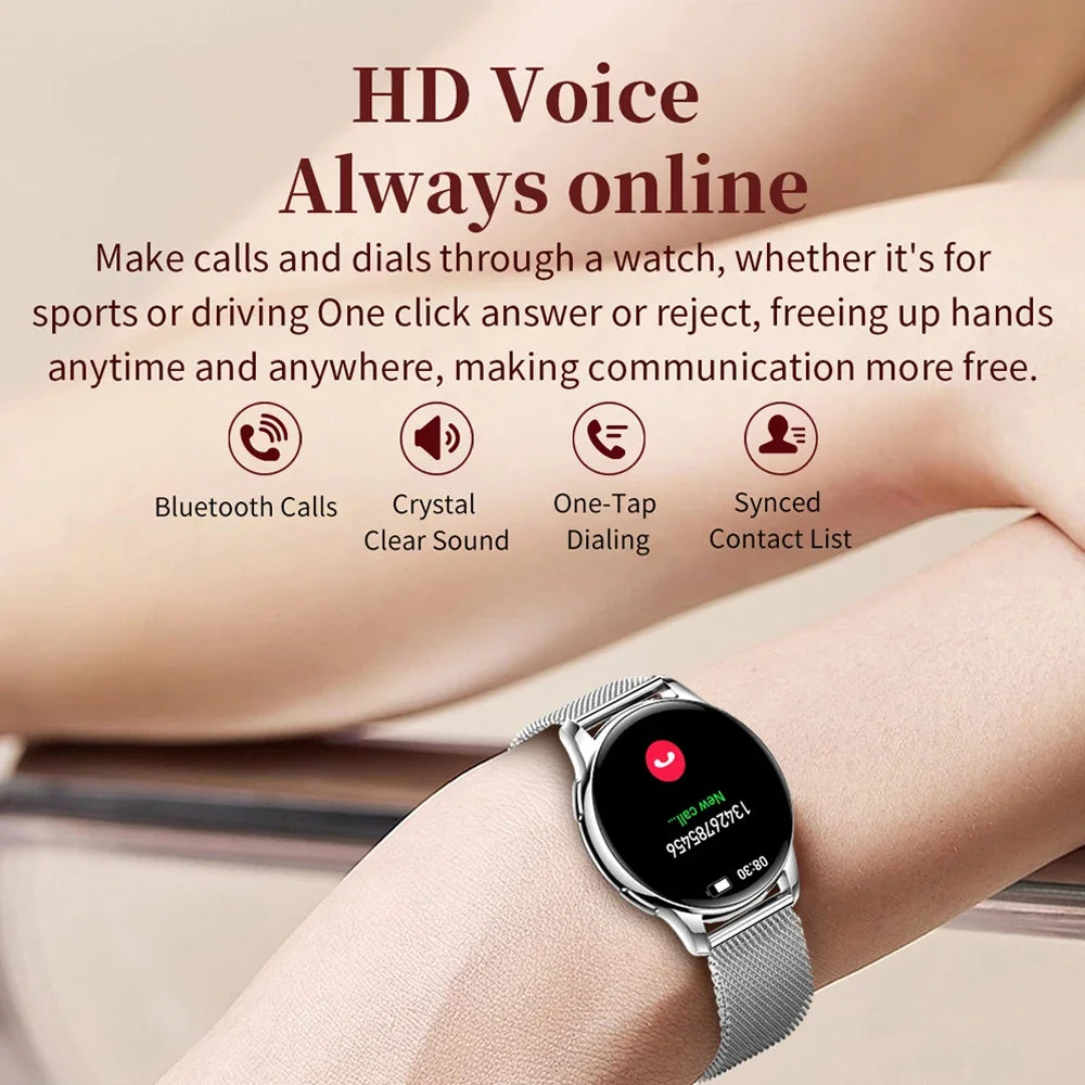 2024 New Bluetooth Call Smart Watch Women Men 1.32 " AMOLED 466*466 HD Pixel Display Heart Rate Blood Pressure Smartwatch Woman