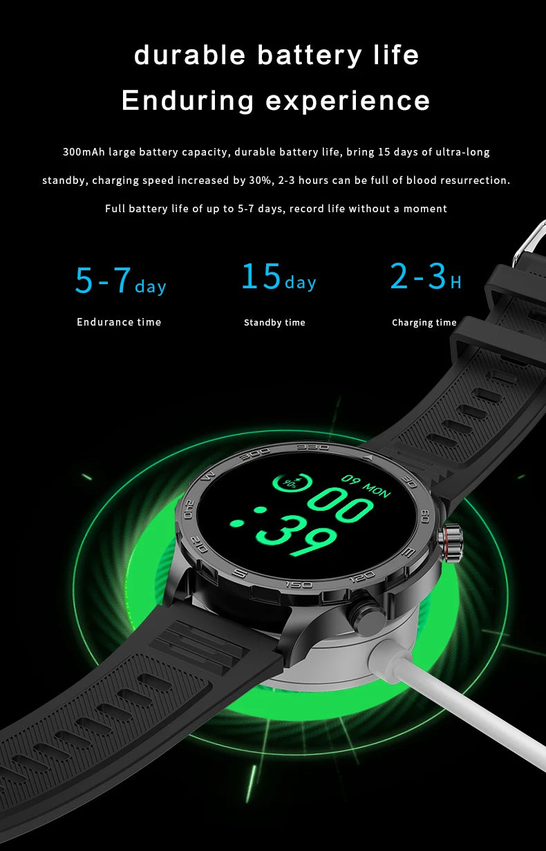 2024 New GPS Sports Smartwatch Men Suitable For Android 1.53 AMOLED Screen Heart Rate Monitor NFC IP68 Waterproof Bluetooth Call