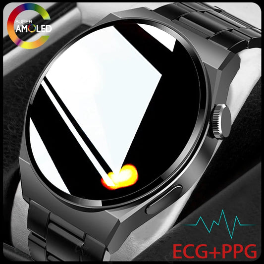 2024 New ECG+PPG Smart Watch Men For Android IOS WATCH 3  AMOLED 390*390 HD Screen IP68 Waterproof Bluetooth Call SmartWatch