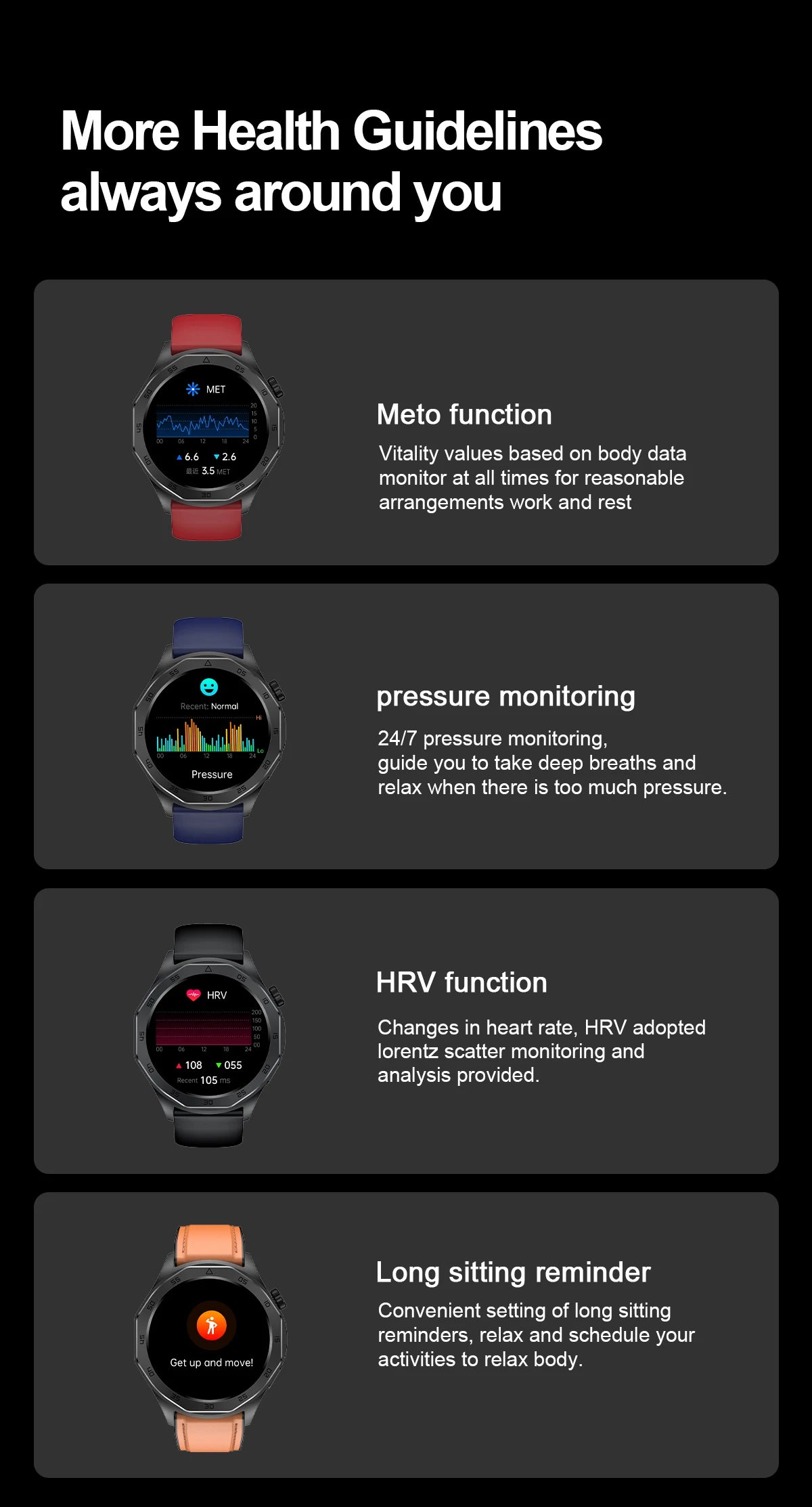 2024 New Medical Grade Smart Watch AI Diagnosi Blood Lipid Uric Acid Body Fat Blood Oxygen ECG+PPG Bluetooth Call Men smartwatch