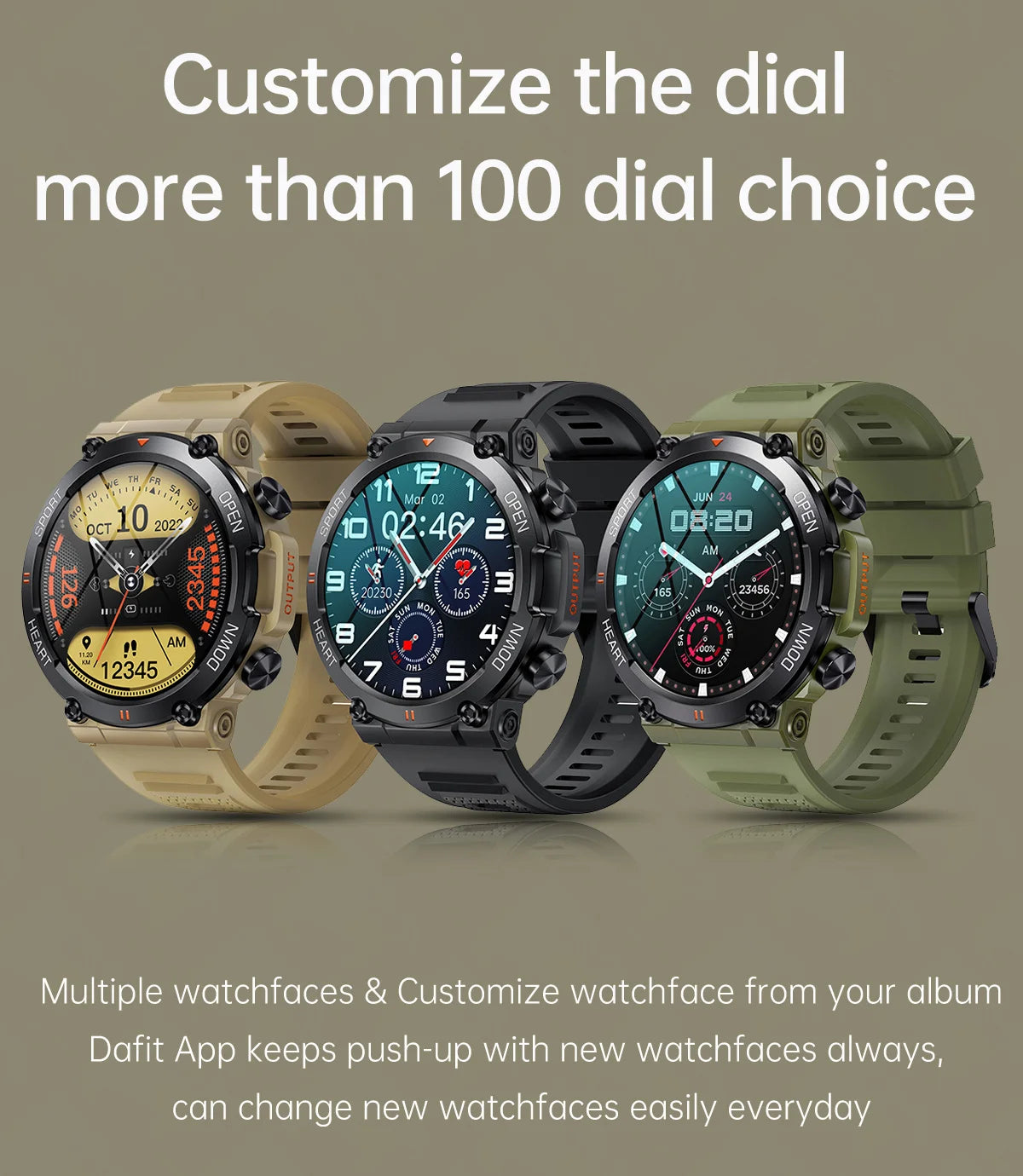 2024 Rugged Military Smart Watch for Men AMOLED 100+Sports Watches BT Call Waterproof  Original Smartwatch men