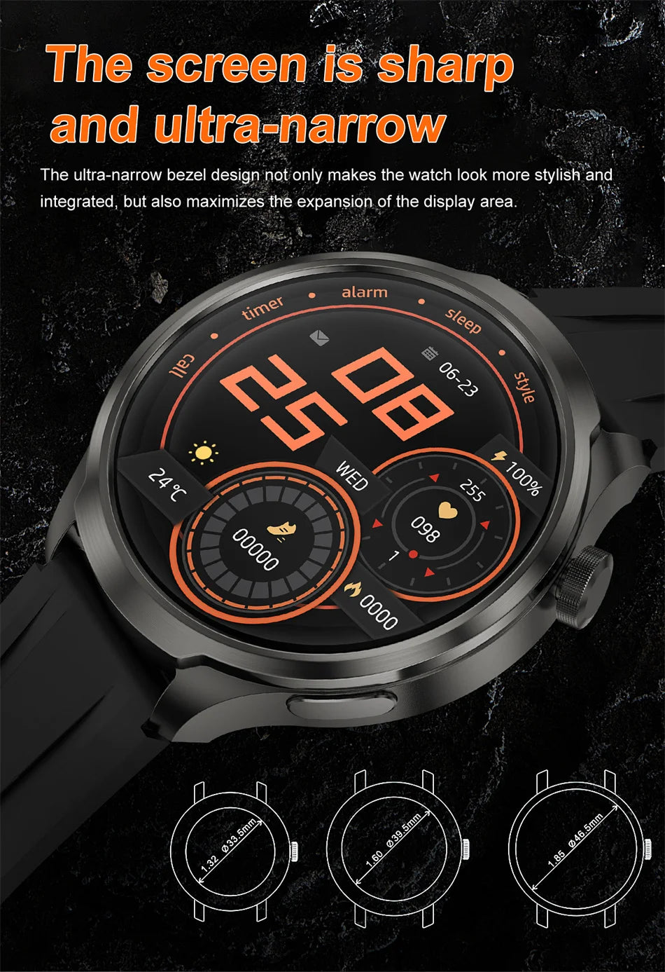 For Huawei Xiaomi GPS Smart Watch Men AMOLED HD Screen Bluetooth Call NFC IP68 Waterproof Watches Heart Rate Smartwatch 2024 New